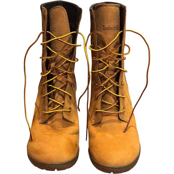 Timberland Allington Mid Lace-Up Boot wheat winter fall style  3.5" heel size 9 - Picture 5 of 16